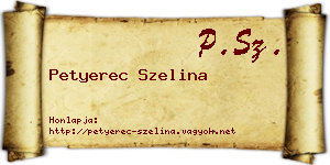 Petyerec Szelina névjegykártya
